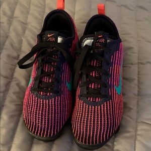 Nike Air Black and Pink Striped Sneakers
